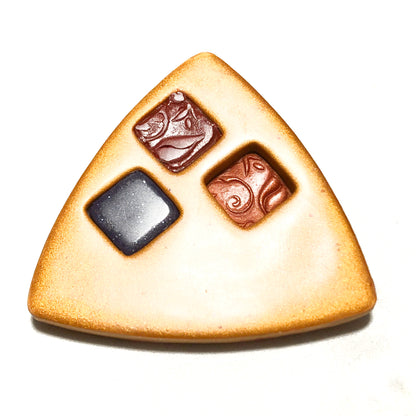 Autumnal Abstract Convertible Pin & Pendant: Large