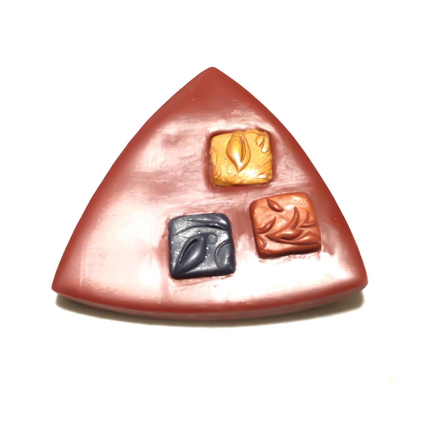 Autumnal Abstract Convertible Pin & Pendant: Large