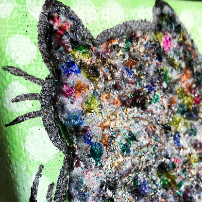Tiny art: Confetti Chonky Cat