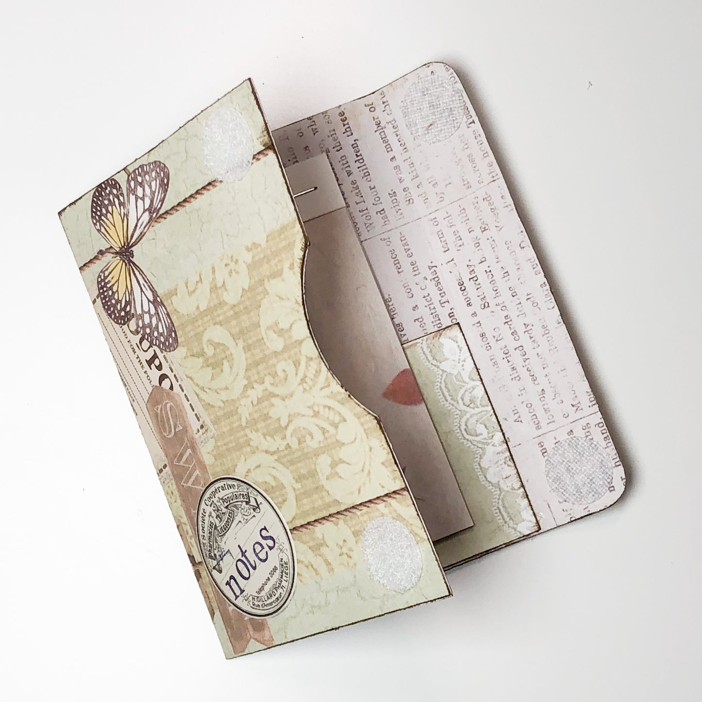 Handmade Mini Notes Folio: Butterfly