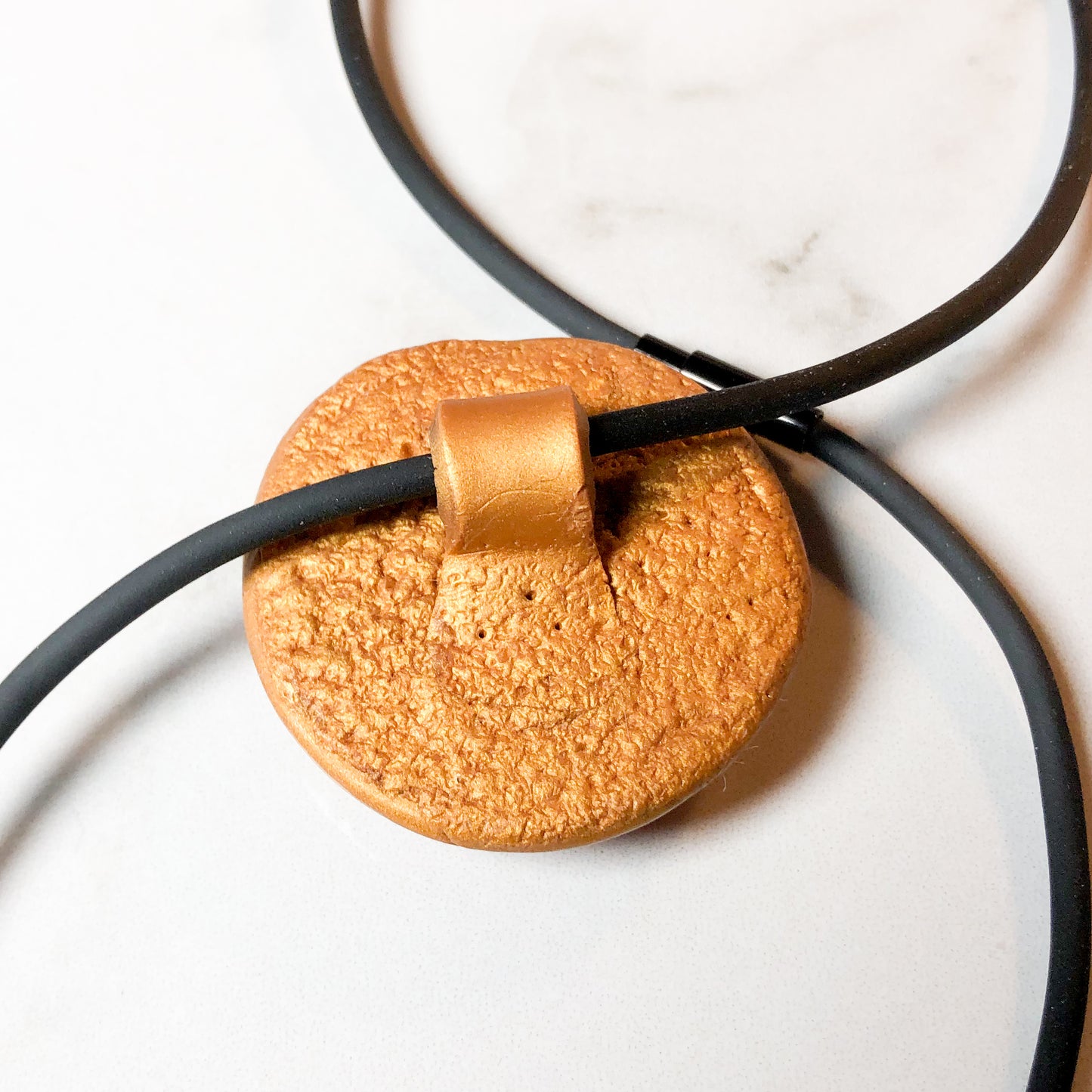 Faux Bezel Stone Snail Pendant