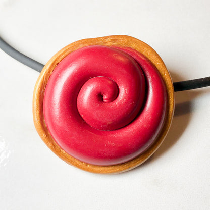 Faux Bezel Stone Snail Pendant
