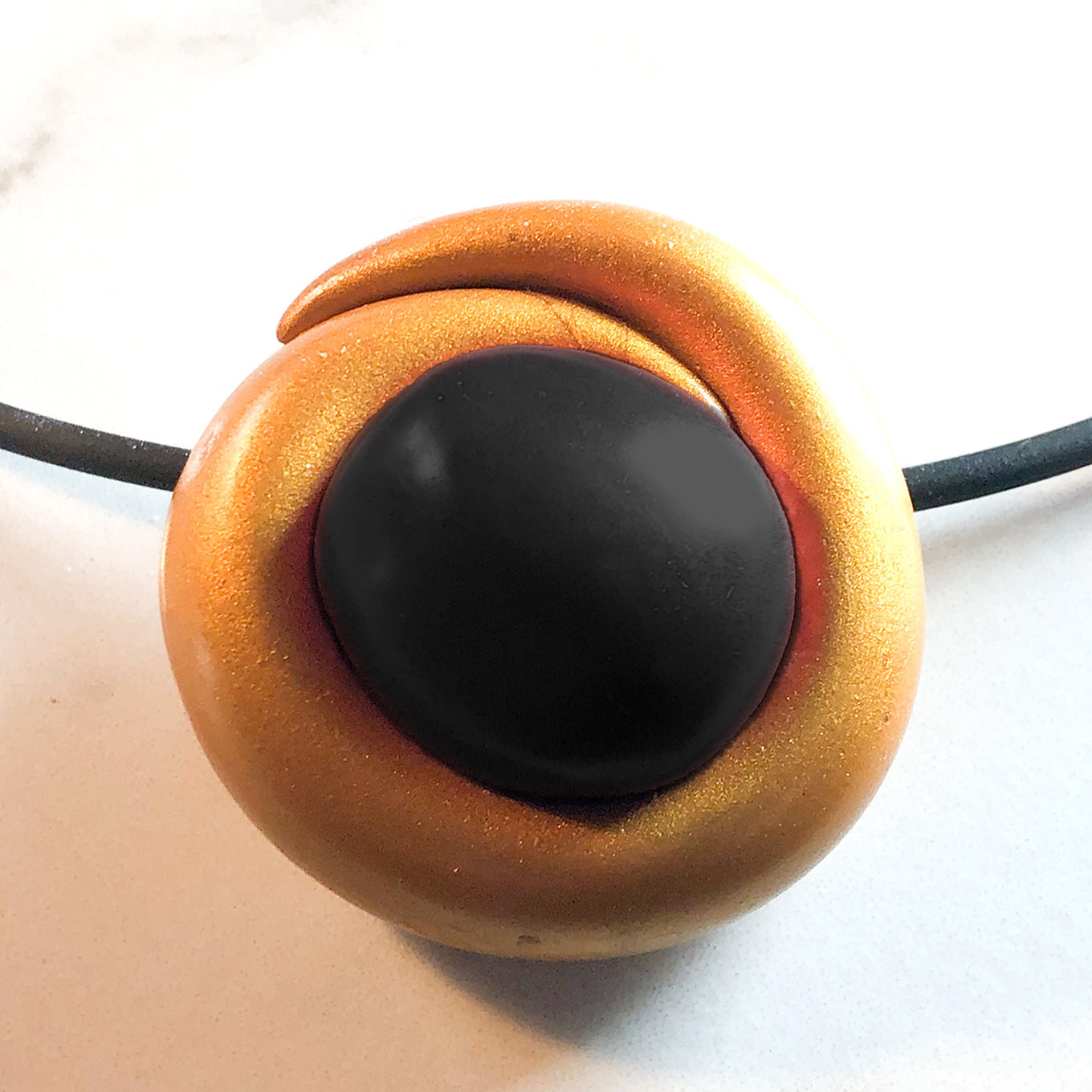 Asymmetrical Wrapped Stone Pendant