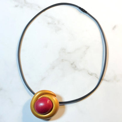 Asymmetrical Wrapped Stone Pendant