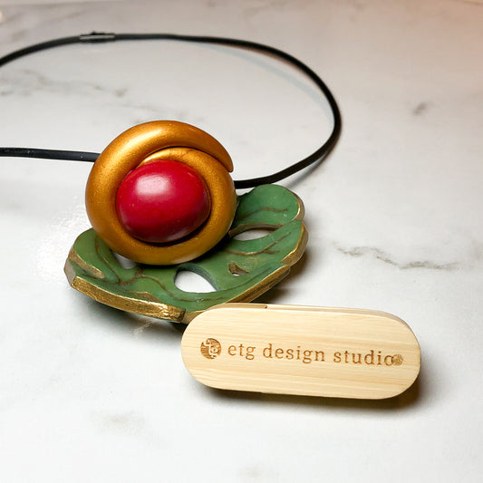 Asymmetrical Wrapped Stone Pendant