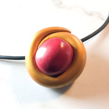 Asymmetrical Wrapped Stone Pendant