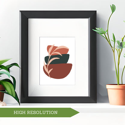 Abstract Boho Trio Printable Art: Brick