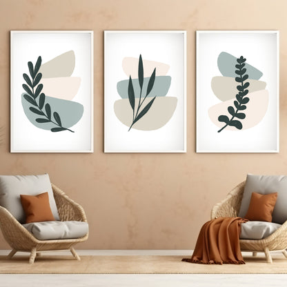 Abstract Boho Trio Printable Art: Soft Sand