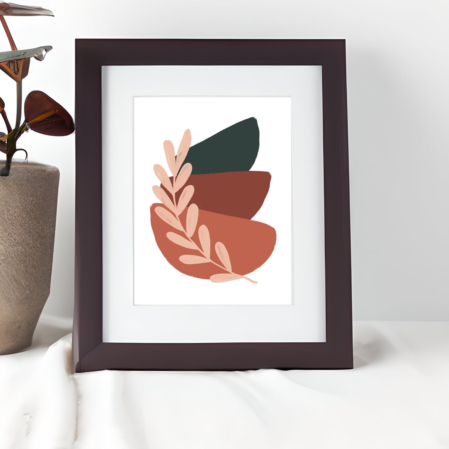 Abstract Boho Trio Printable Art: Brick