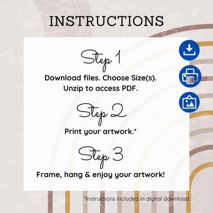 Abstract Boho Trio Printable Art: Soft Sand