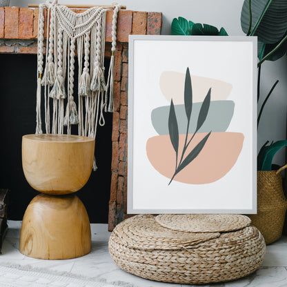 Abstract Boho Trio Printable Art: Coral