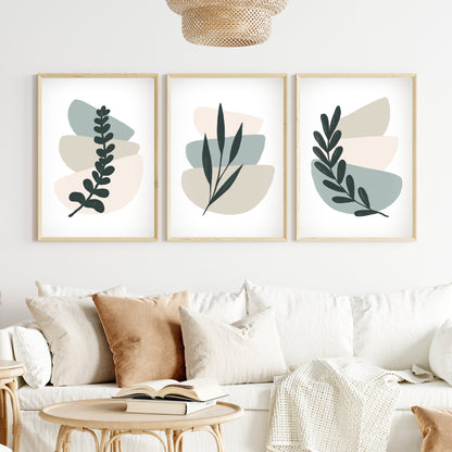 Abstract Boho Trio Printable Art: Soft Sand